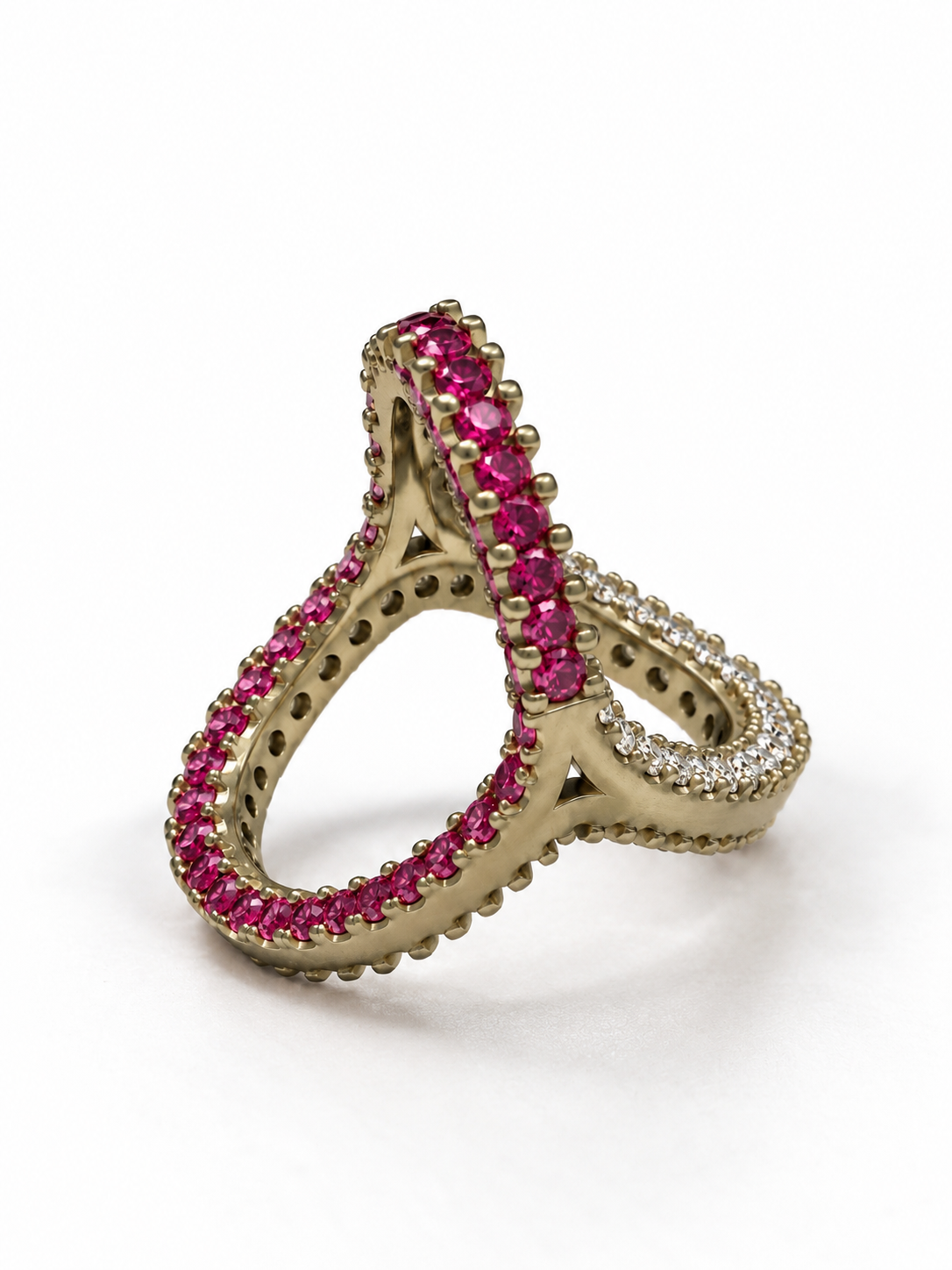 Ruby Pavé Loop Statement Ring