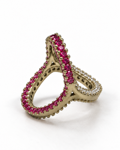 Ruby Pavé Loop Statement Ring