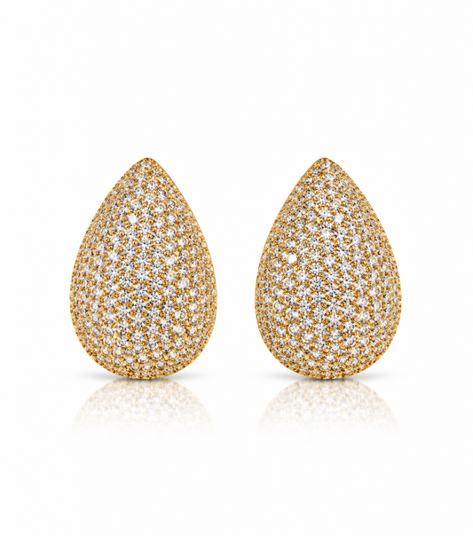 Crystal Floral Medallion Earrings