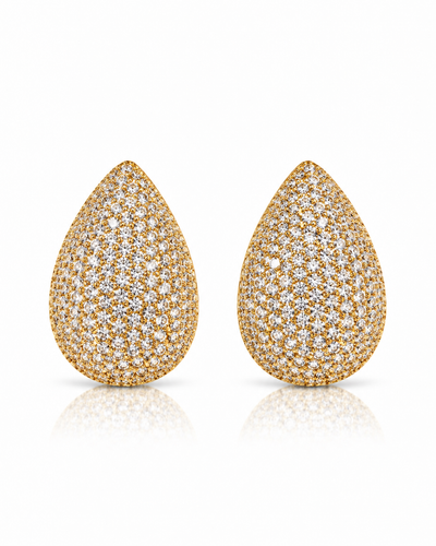 Crystal Floral Medallion Earrings
