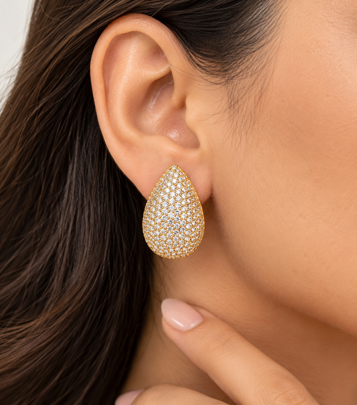 Crystal Floral Medallion Earrings
