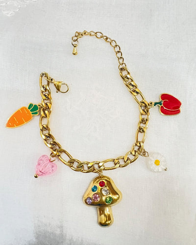 Gold Coin Charm Bracelet
