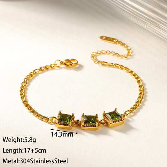 Green Zirconium Bracelet