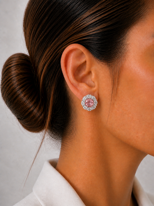 Floral Crystal Stud