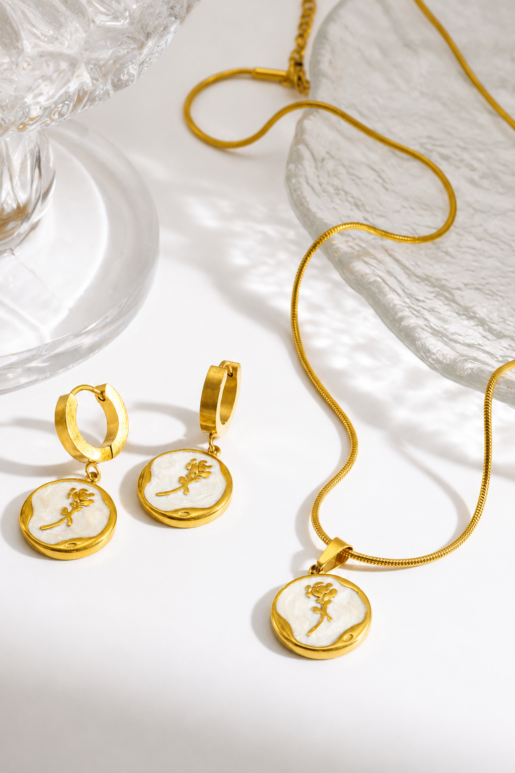 Round Electroplated Jewerly Set
