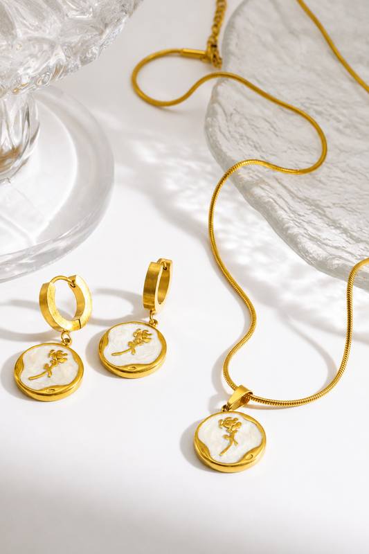 Round Electroplated Jewerly Set