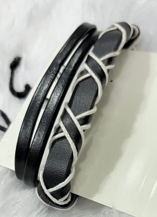 Black & White Stylish Leather Bands