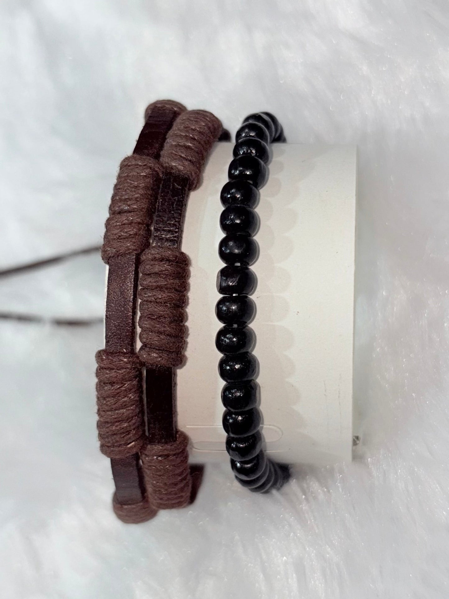Leather & Beads Twining Band