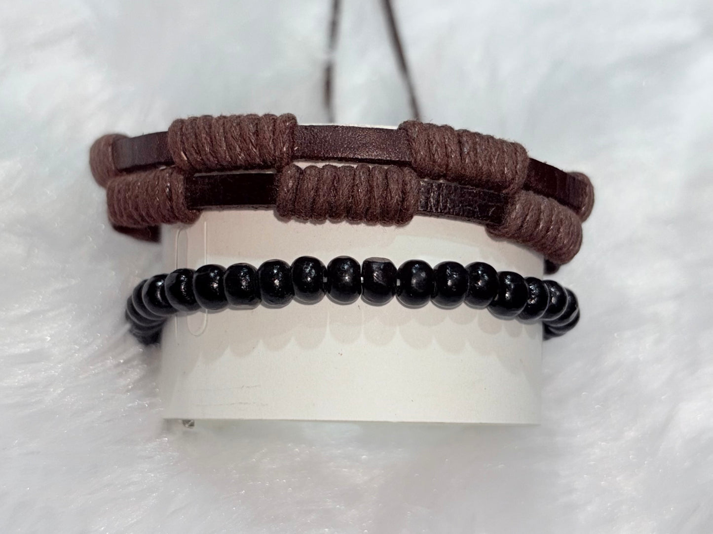 Leather & Beads Twining Band