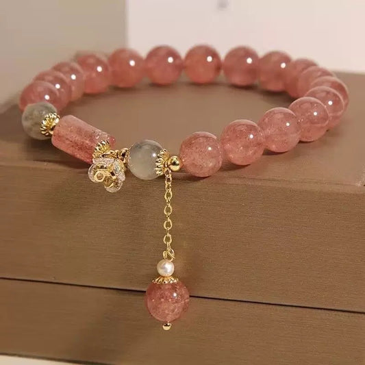 Pink beads bracelet