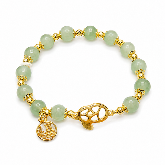 Green beads bracelet
