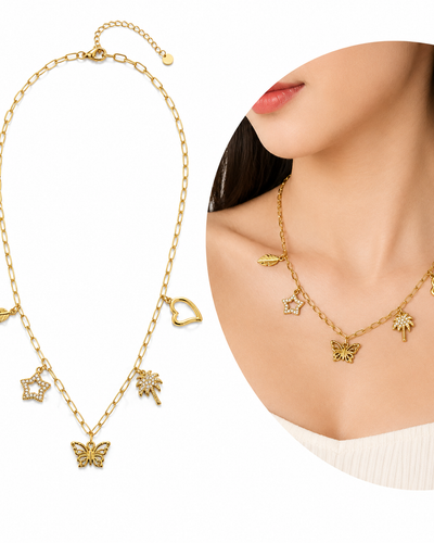 Studded charm Chain