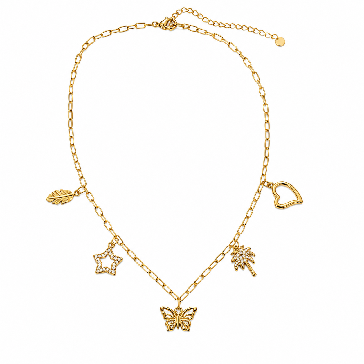 Studded charm Chain