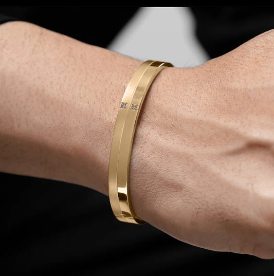 Golden Twin Stud Kada Type