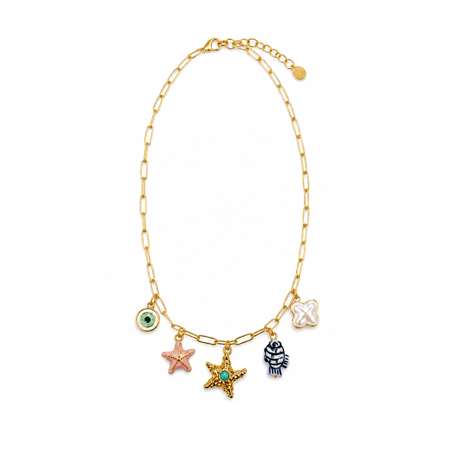 Multi Charm Link Necklace
