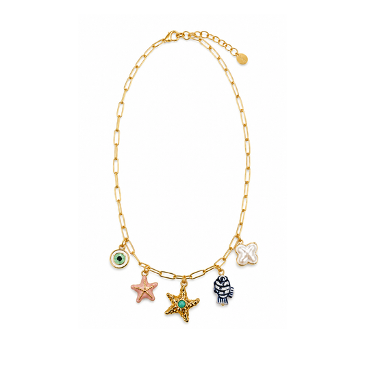 Multi Charm Link Necklace