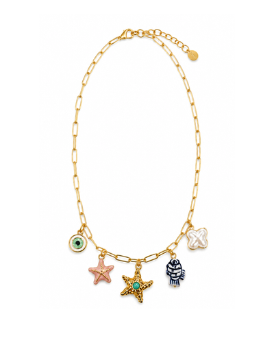 Multi Charm Link Necklace