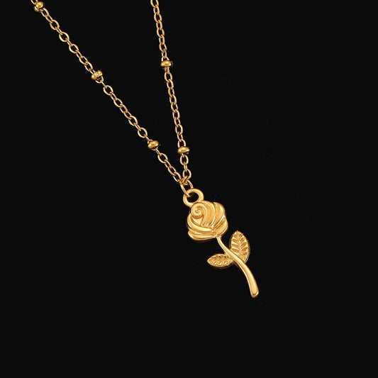 Gold Rose Pendant