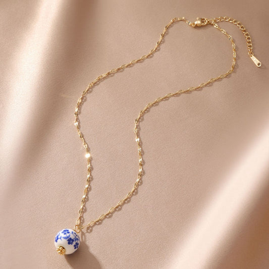 Round Ceramic Drop Pendant