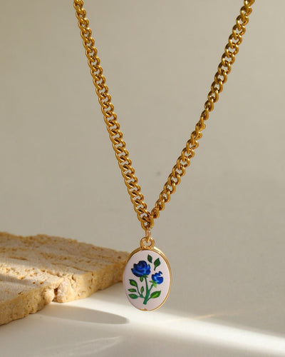 Rose Oval Pendant