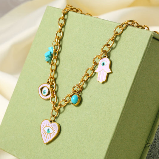Hamsa Protection Necklace