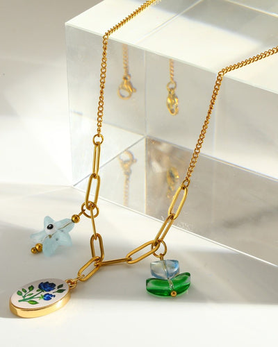 Multi Charm Link Necklace