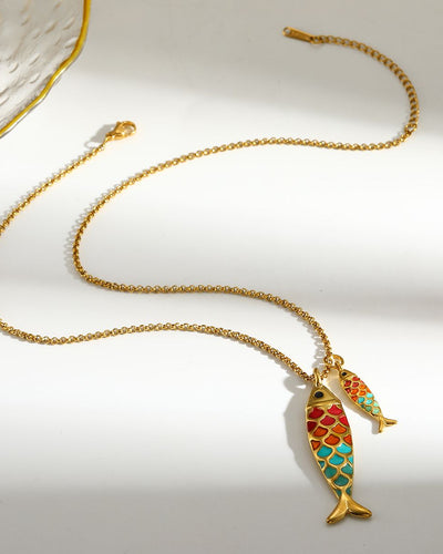 Dual Fish Pendant (Vibrant)