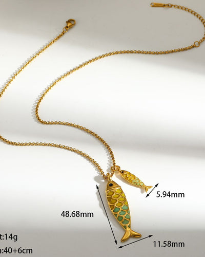 Dual Fish Pendant (Pastel)