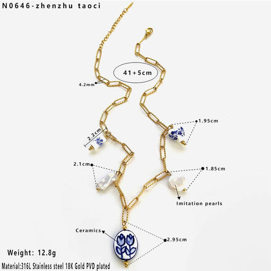 Ceramic Charm Chain