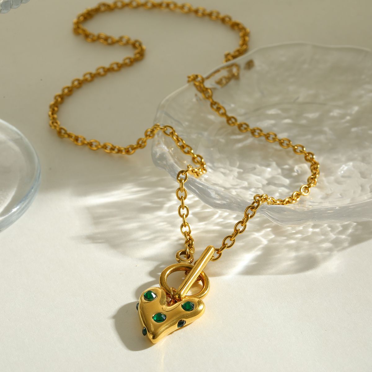 Emerald Heart Charm