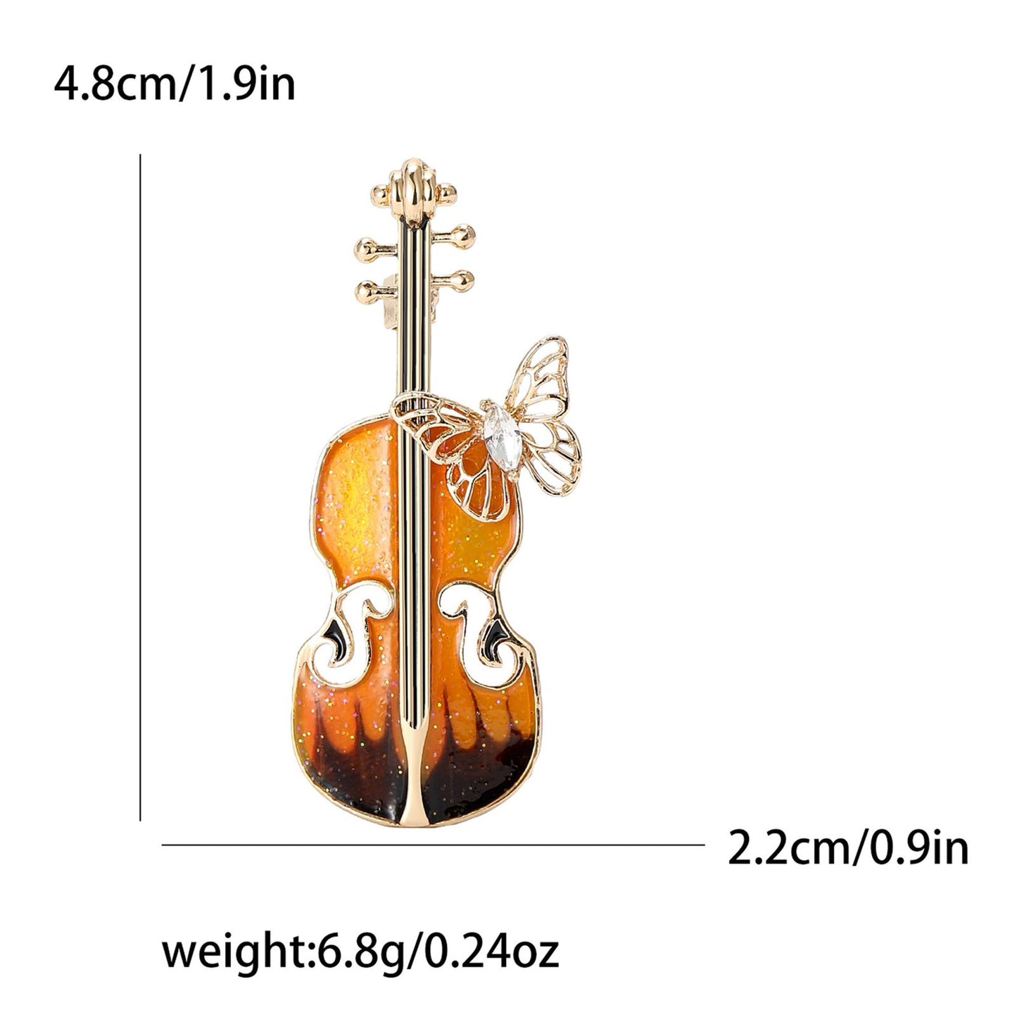 Artistic violin Brooch design