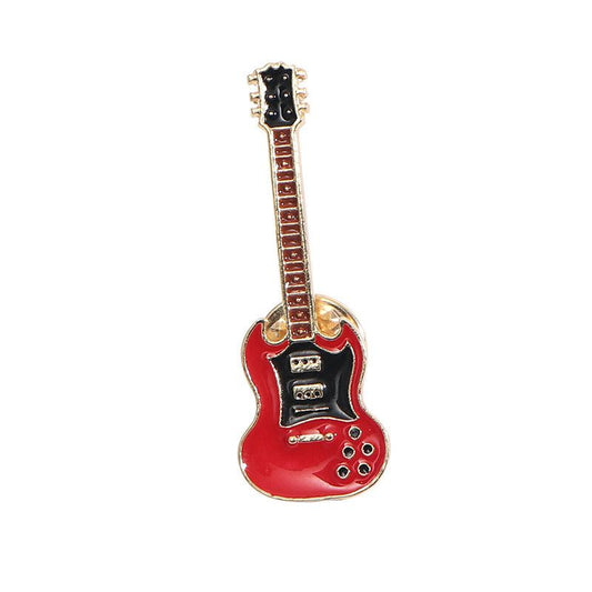 Classic red guitar Brooch