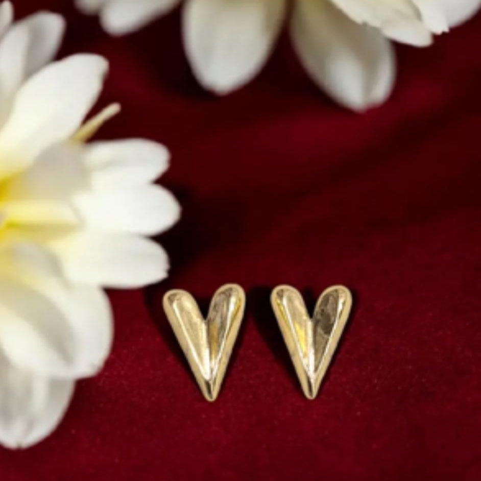 Medium size heart earrings