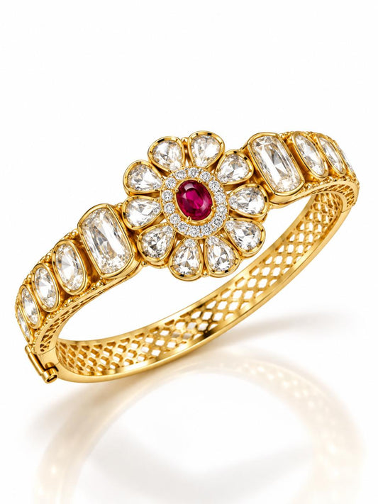 Royal Gemstone Link Bangle