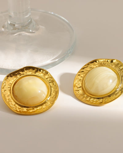 Oval Gold Pearl