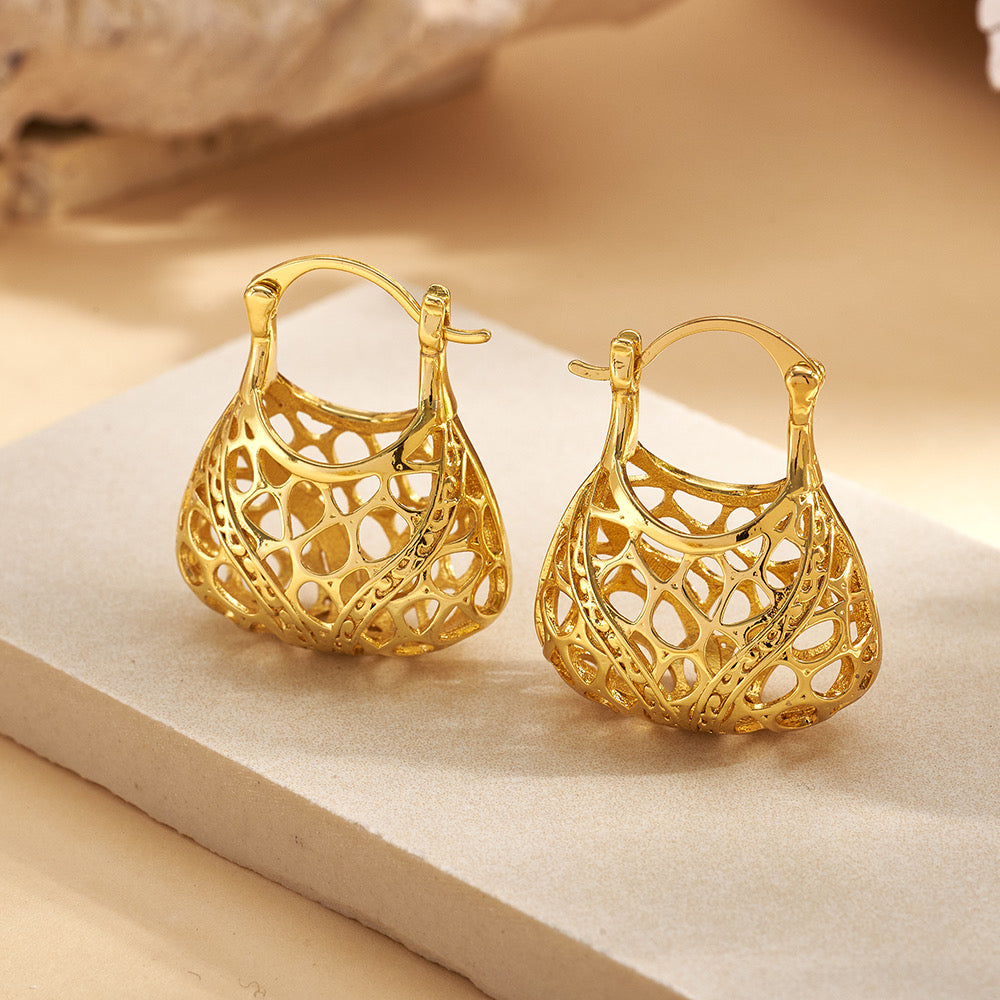 Designer Gold Hoop