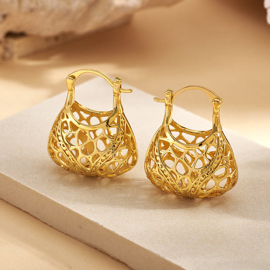 Designer Gold Hoop