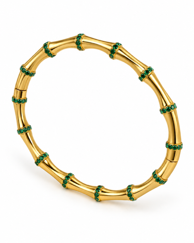 Emerald Bamboo Luxe Bracelet