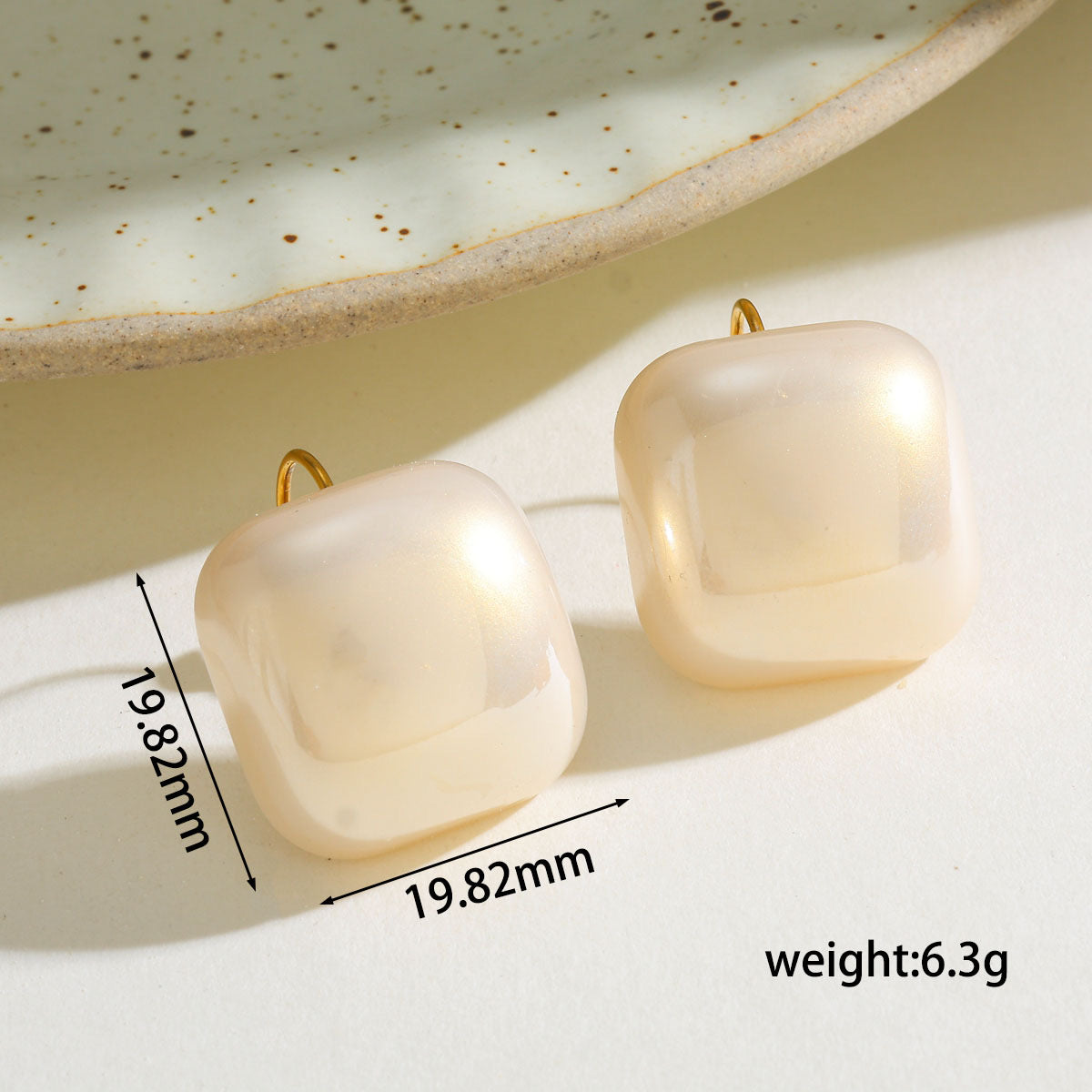Pearl Square Studs