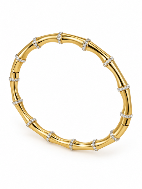 Celestial Bamboo Diamond Bangle