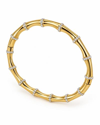 Celestial Bamboo Diamond Bangle