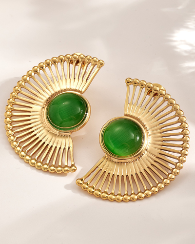 Green Fan Stud