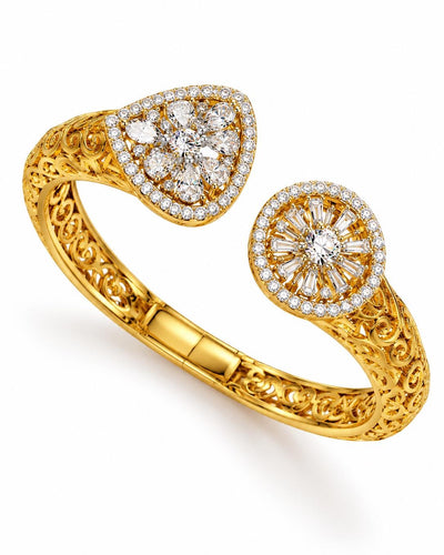 Aurora Emerald Pavé Bangle