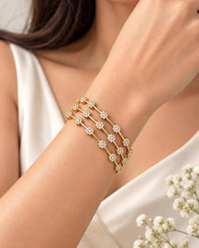 Imperial Emerald Bloom Bangle