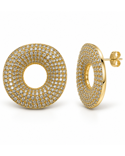 Luminous Pavé Circle Hoop Earrings
